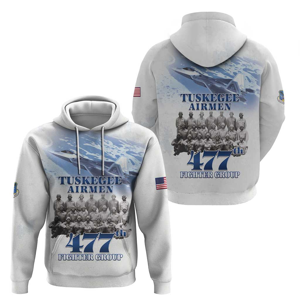 Tuskegee Airmen 477th Fighter Group Zip Hoodie Blue Sky Heritage - Wonder Print Shop