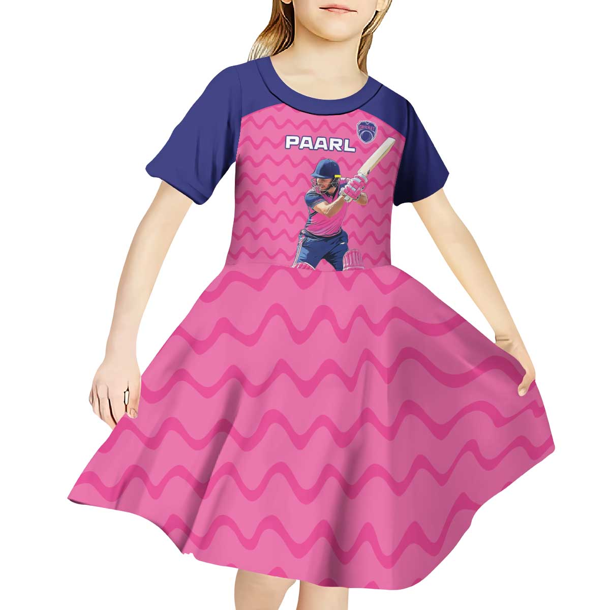 Custom South Africa Paarl Cricket Kid Short Sleeve Dress We Are Champions - Wonder Print Shop