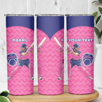 Custom South Africa Paarl Cricket Skinny Tumbler We Are Champions - Wonder Print Shop