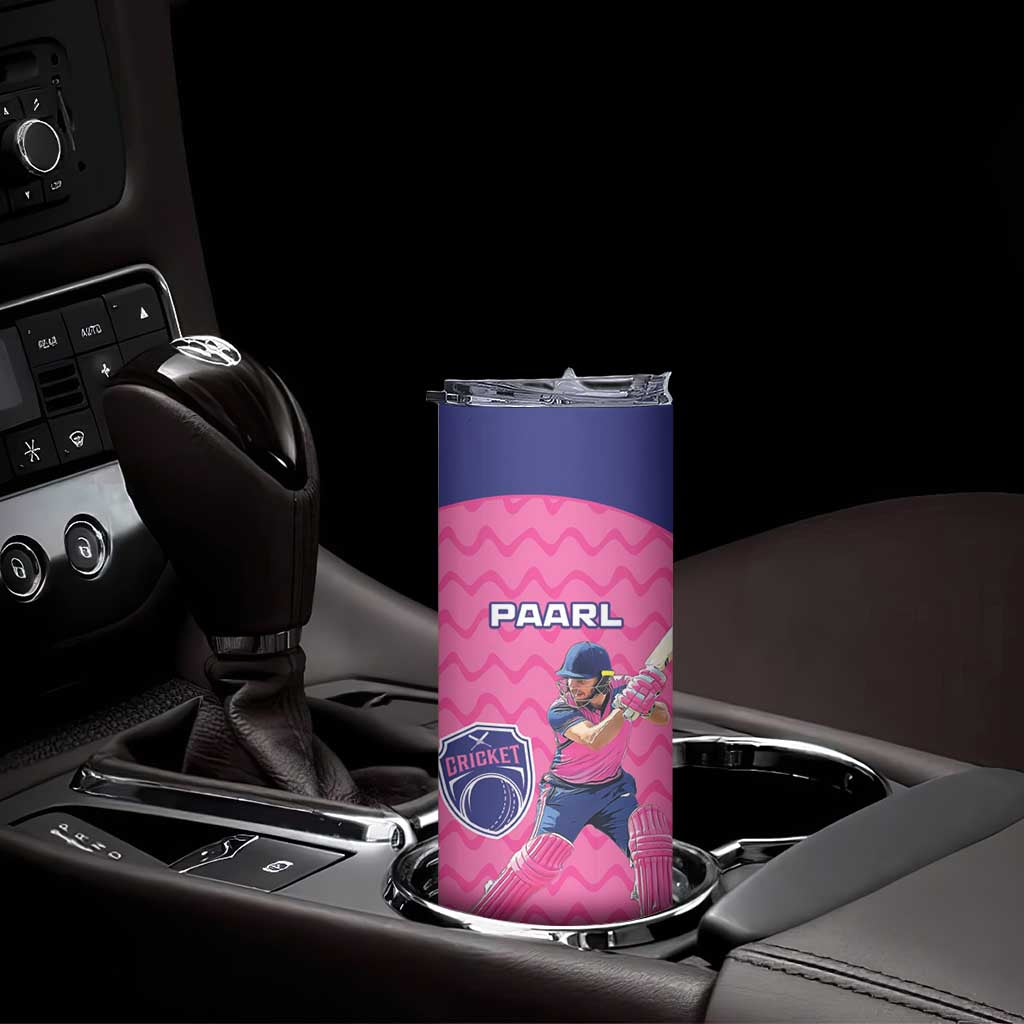 Custom South Africa Paarl Cricket Skinny Tumbler We Are Champions - Wonder Print Shop