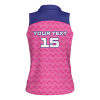 Custom South Africa Paarl Cricket Women Sleeveless Polo Shirt We Are Champions - Wonder Print Shop