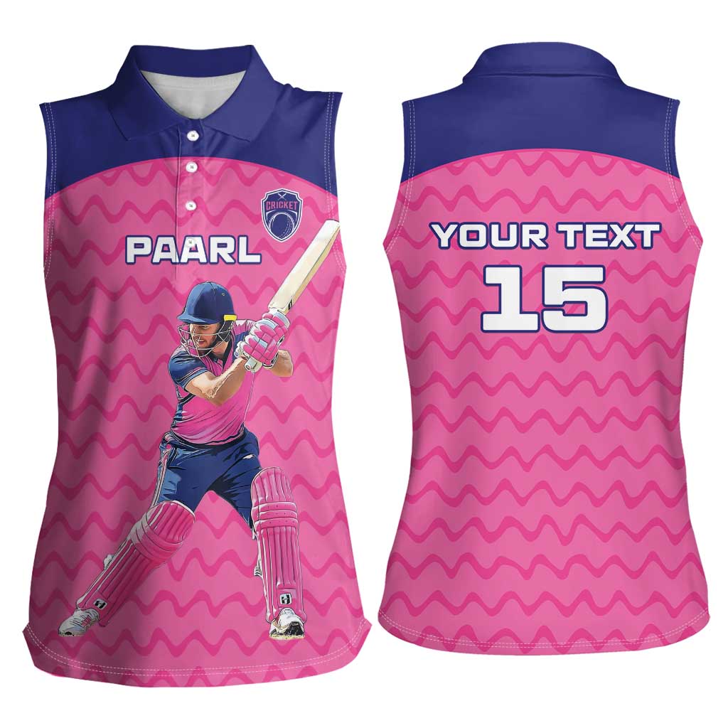 Custom South Africa Paarl Cricket Women Sleeveless Polo Shirt We Are Champions - Wonder Print Shop