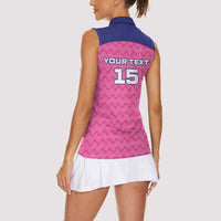 Custom South Africa Paarl Cricket Women Sleeveless Polo Shirt We Are Champions - Wonder Print Shop