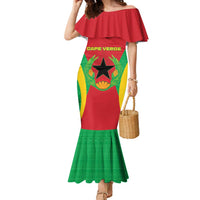 Personalised Cape Verde Family Matching Mermaid Dress and Hawaiian Shirt National Flag Of Cape Verde 1975-1992 - Wonder Print Shop