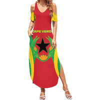 Personalised Cape Verde Family Matching Summer Maxi Dress and Hawaiian Shirt National Flag Of Cape Verde 1975-1992 - Wonder Print Shop