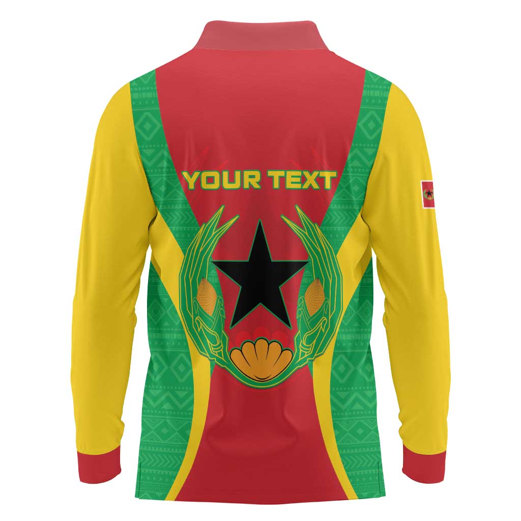 Personalised Cape Verde Long Sleeve Polo Shirt National Flag Of Cape Verde 1975-1992 - Wonder Print Shop