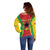 Personalised Cape Verde Off Shoulder Sweater National Flag Of Cape Verde 1975-1992 - Wonder Print Shop