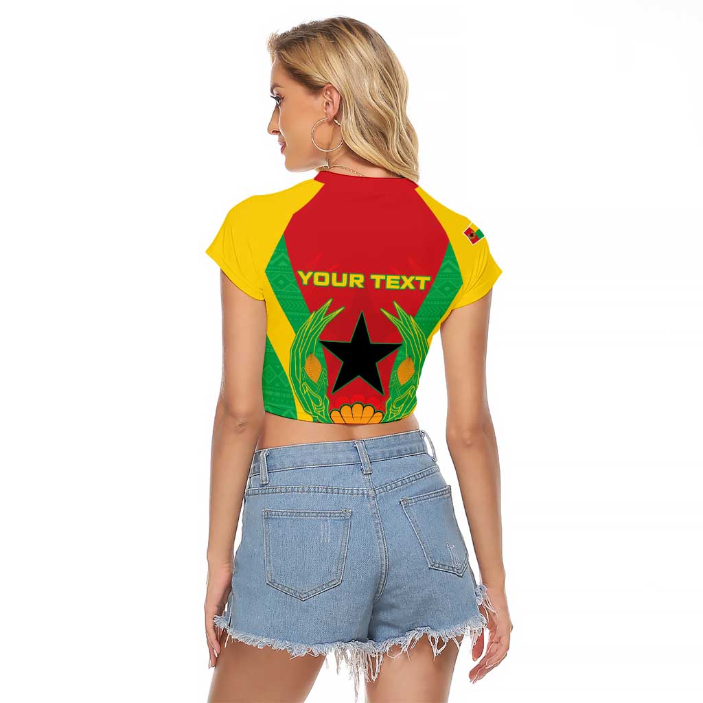 Personalised Cape Verde Raglan Cropped T Shirt National Flag Of Cape Verde 1975-1992 - Wonder Print Shop