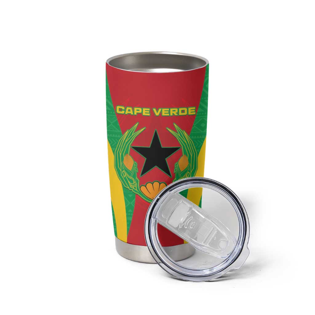 Personalised Cape Verde Tumbler Cup National Flag Of Cape Verde 1975-1992 - Wonder Print Shop