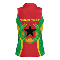 Personalised Cape Verde Women Sleeveless Polo Shirt National Flag Of Cape Verde 1975-1992 - Wonder Print Shop