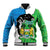 Personalised Sierra Leone Baseball Jacket Chimpanzee With Coat Of Arms - Wonder Print Shop