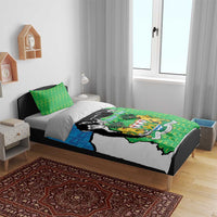 Personalised Sierra Leone Bedding Set Chimpanzee With Coat Of Arms - Wonder Print Shop