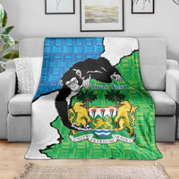 Personalised Sierra Leone Blanket Chimpanzee With Coat Of Arms