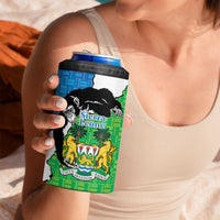 Personalised Sierra Leone 4 in 1 Can Cooler Tumbler Chimpanzee With Coat Of Arms - Wonder Print Shop