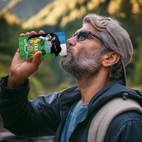 Personalised Sierra Leone 4 in 1 Can Cooler Tumbler Chimpanzee With Coat Of Arms - Wonder Print Shop