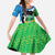 Personalised Sierra Leone Family Matching Mermaid Dress and Hawaiian Shirt Chimpanzee With Coat Of Arms - Wonder Print Shop