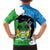 Personalised Sierra Leone Family Matching Off Shoulder Maxi Dress and Hawaiian Shirt Chimpanzee With Coat Of Arms - Wonder Print Shop