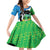 Personalised Sierra Leone Family Matching Off Shoulder Short Dress and Hawaiian Shirt Chimpanzee With Coat Of Arms - Wonder Print Shop