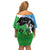 Personalised Sierra Leone Family Matching Off Shoulder Short Dress and Hawaiian Shirt Chimpanzee With Coat Of Arms - Wonder Print Shop