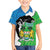 Personalised Sierra Leone Family Matching Short Sleeve Bodycon Dress and Hawaiian Shirt Chimpanzee With Coat Of Arms - Wonder Print Shop