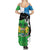 Personalised Sierra Leone Family Matching Summer Maxi Dress and Hawaiian Shirt Chimpanzee With Coat Of Arms - Wonder Print Shop