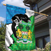 Personalised Sierra Leone Garden Flag Chimpanzee With Coat Of Arms - Wonder Print Shop