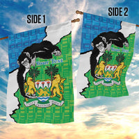Personalised Sierra Leone Garden Flag Chimpanzee With Coat Of Arms - Wonder Print Shop