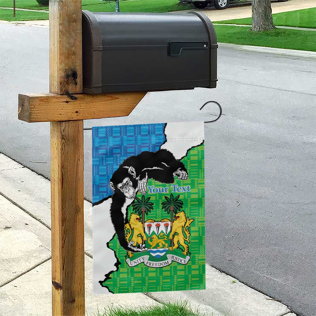 Personalised Sierra Leone Garden Flag Chimpanzee With Coat Of Arms - Wonder Print Shop
