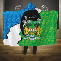Personalised Sierra Leone Hooded Blanket Chimpanzee With Coat Of Arms
