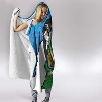 Personalised Sierra Leone Hooded Blanket Chimpanzee With Coat Of Arms