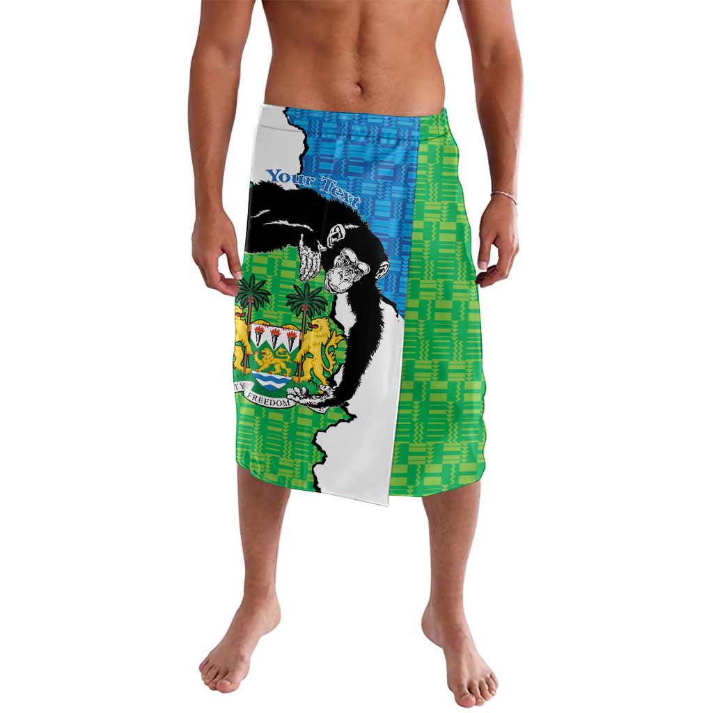 Personalised Sierra Leone Lavalava Chimpanzee With Coat Of Arms - Wonder Print Shop
