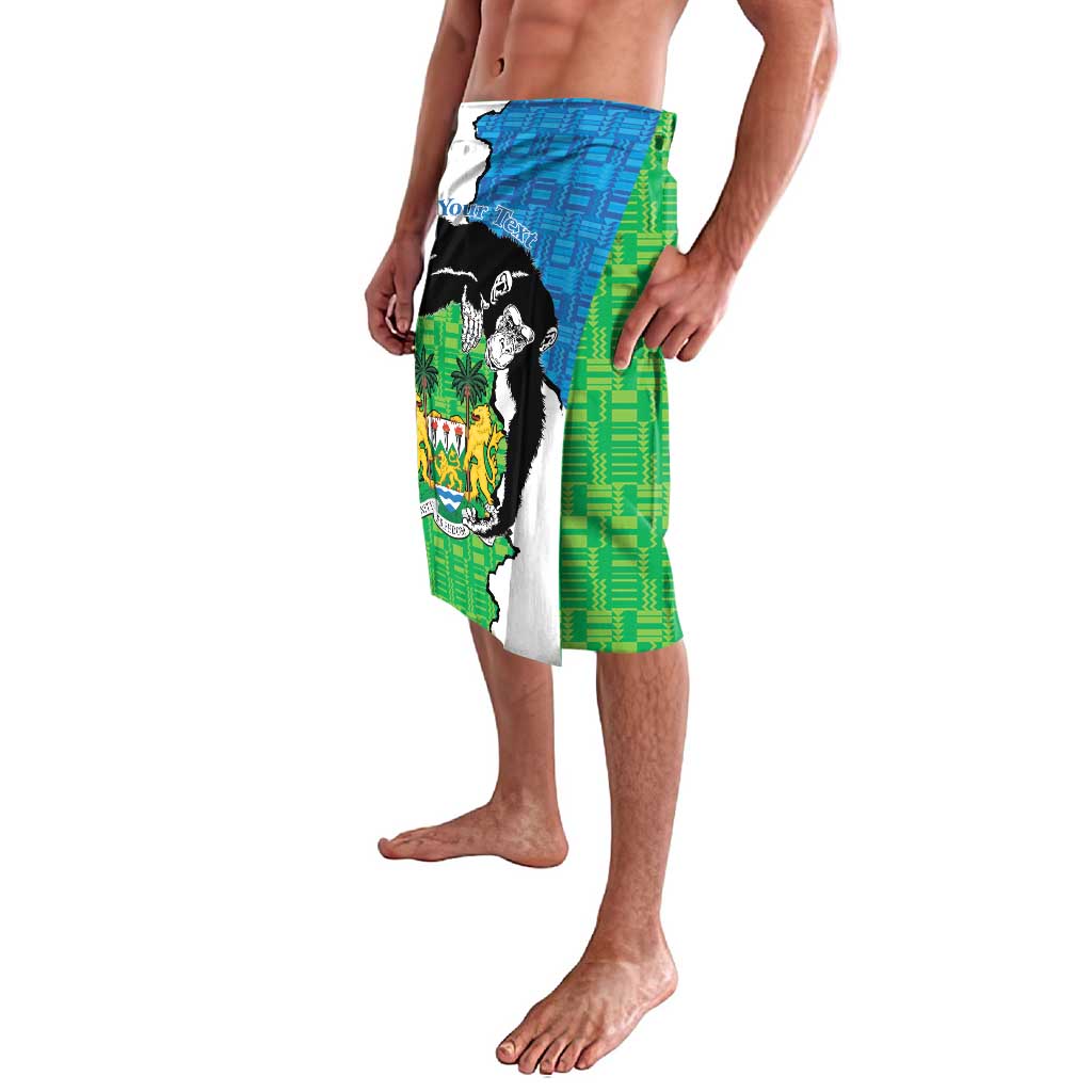 Personalised Sierra Leone Lavalava Chimpanzee With Coat Of Arms - Wonder Print Shop