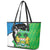 Personalised Sierra Leone Leather Tote Bag Chimpanzee With Coat Of Arms - Wonder Print Shop