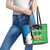 Personalised Sierra Leone Leather Tote Bag Chimpanzee With Coat Of Arms - Wonder Print Shop