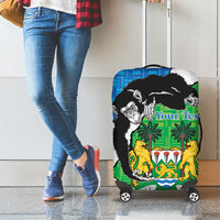 Personalised Sierra Leone Luggage Cover Chimpanzee With Coat Of Arms - Wonder Print Shop