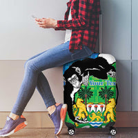 Personalised Sierra Leone Luggage Cover Chimpanzee With Coat Of Arms - Wonder Print Shop
