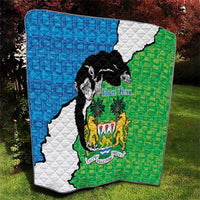 Personalised Sierra Leone Quilt Chimpanzee With Coat Of Arms - Wonder Print Shop