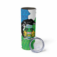 Personalised Sierra Leone Skinny Tumbler Chimpanzee With Coat Of Arms - Wonder Print Shop