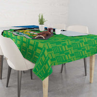 Personalised Sierra Leone Tablecloth Chimpanzee With Coat Of Arms - Wonder Print Shop