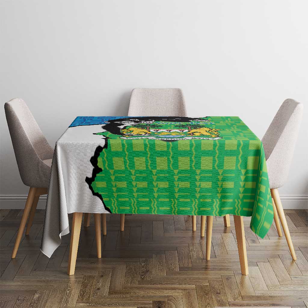 Personalised Sierra Leone Tablecloth Chimpanzee With Coat Of Arms - Wonder Print Shop