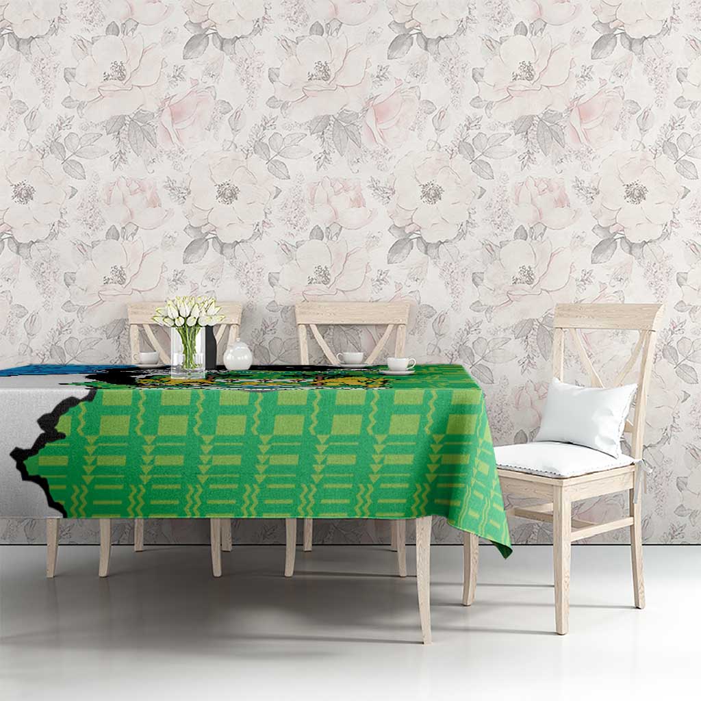 Personalised Sierra Leone Tablecloth Chimpanzee With Coat Of Arms - Wonder Print Shop