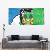 Personalised Sierra Leone Tapestry Chimpanzee With Coat Of Arms - Wonder Print Shop