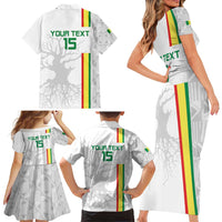 Custom Senegal Football Family Matching Short Sleeve Bodycon Dress and Hawaiian Shirt Road To Champions