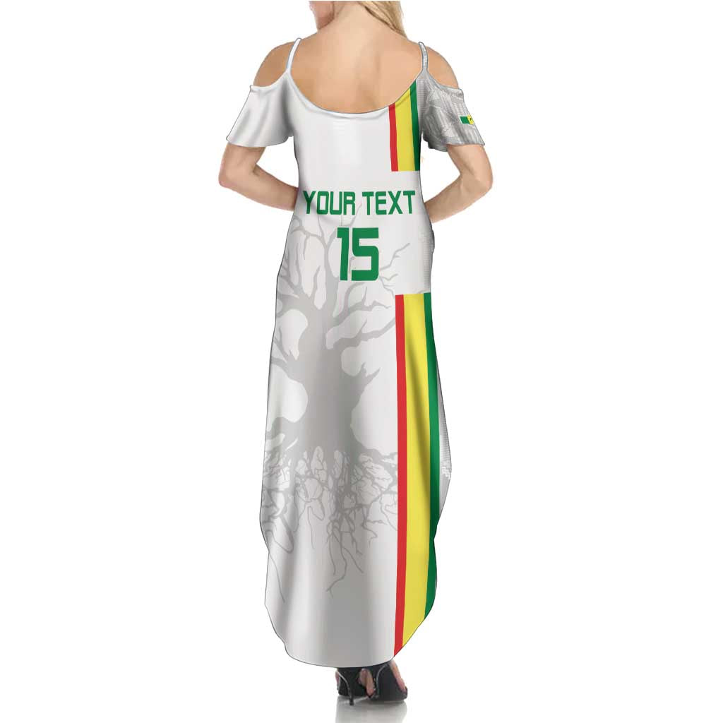 Custom Senegal Football Family Matching Summer Maxi Dress and Hawaiian Shirt Road To Champions