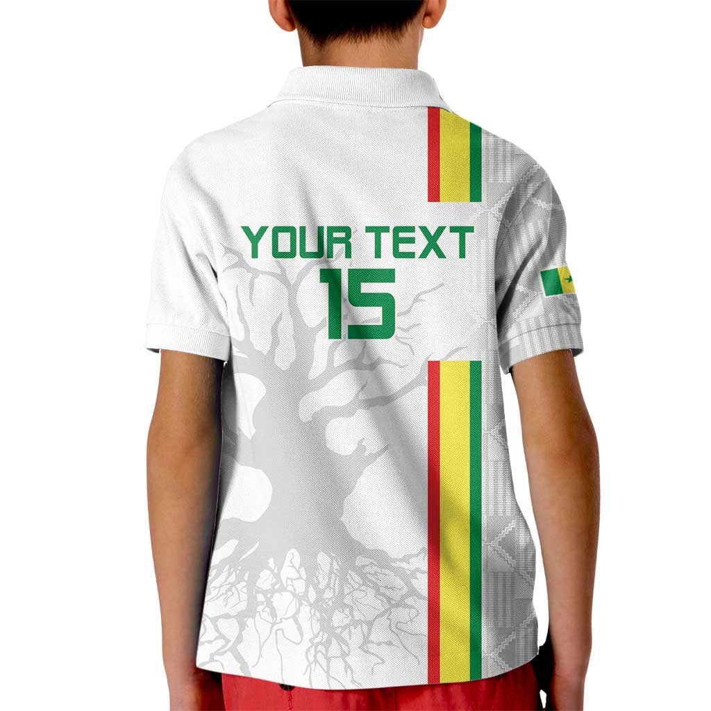 Custom Senegal Football Kid Polo Shirt Road To Champions