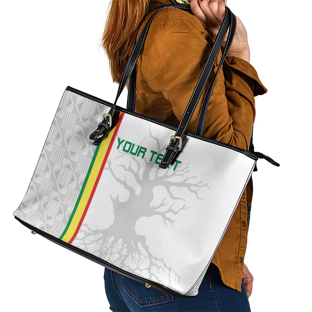 Custom Senegal Football Leather Tote Bag Road To Champions