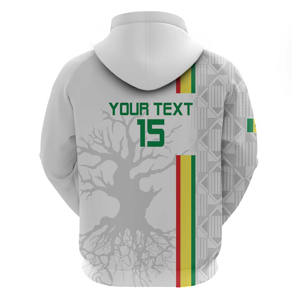 Custom Senegal Football Zip Hoodie Road To Champions - Wonder Print Shop