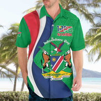 Personalised Namibia Independence Day Hawaiian Shirt Coat Of Arms With African Pattern