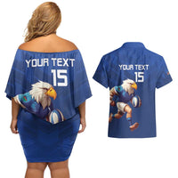 Namibia Rugby Custom Couples Matching Off Shoulder Short Dress and Hawaiian Shirt Go Welwitschias