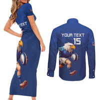 Namibia Rugby Custom Couples Matching Short Sleeve Bodycon Dress and Long Sleeve Button Shirt Go Welwitschias